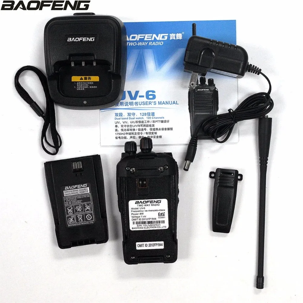 Двухсторонняя радиосвязь BAOFENG 136 174/400 480 МГц UHF/VHF 8 Вт портативный трансивер и PTT