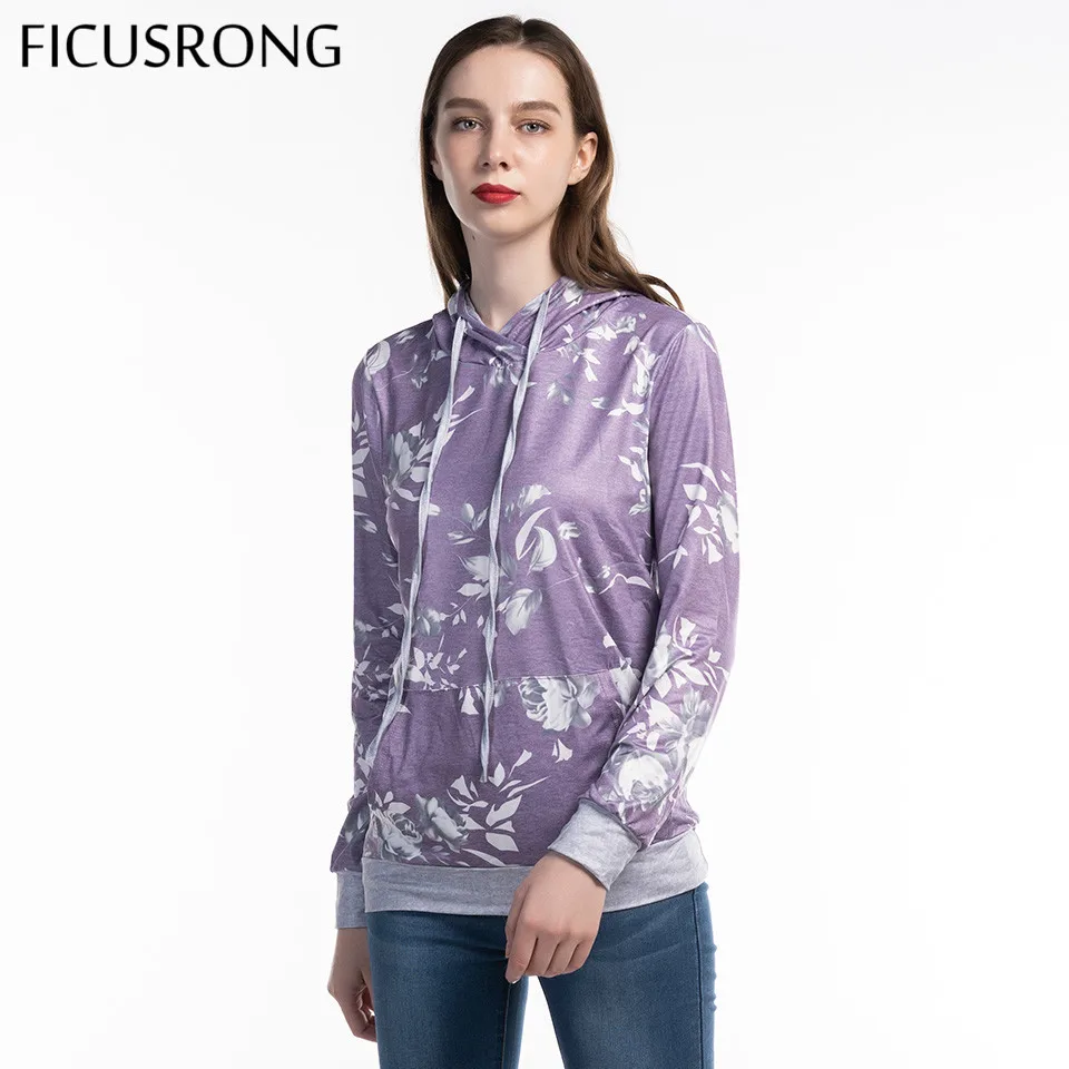 FICUSRONG New Women Hoodies Sweatshirt 2019 Spring Autumn Causal Ladies Hooded Printed Slim Tops Long Sleeve Pullover Coat FICUSRONG New Women Hoodies Sweatshirt 2019 Spring Autumn Causal Ladies Hooded Printed Slim Tops Long Sleeve Pullover Coat
