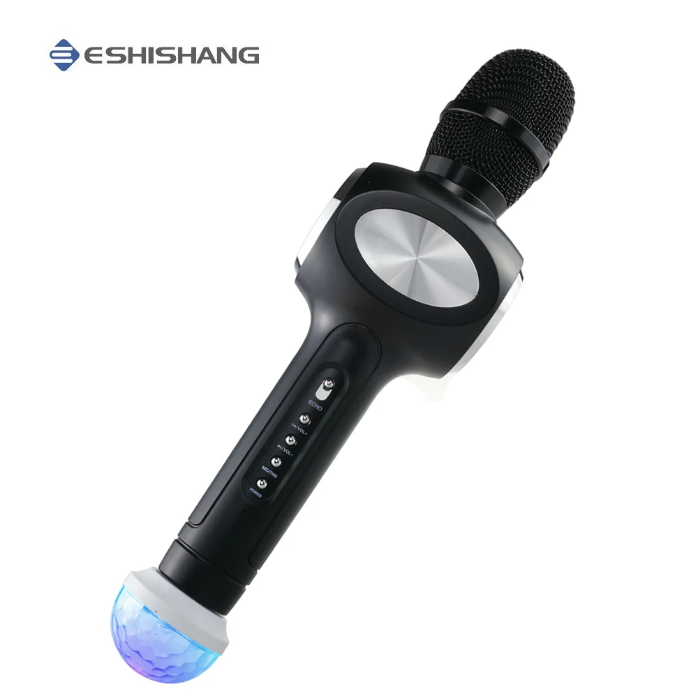 Mikrofon Karaoke Machine Wireless Microphone Condenser Bluetooth Speaker with usb Disco Lights Support Smartphone IOS Android Mikrofon Karaoke Machine Wireless Microphone Condenser Bluetooth Speaker with usb Disco Lights Support Smartphone IOS Android