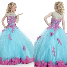 Sarahbridal элегантный тюль бальное платье цветок платья с грейс аппликации роскошные бисероплетение блестками платья Fashionabale