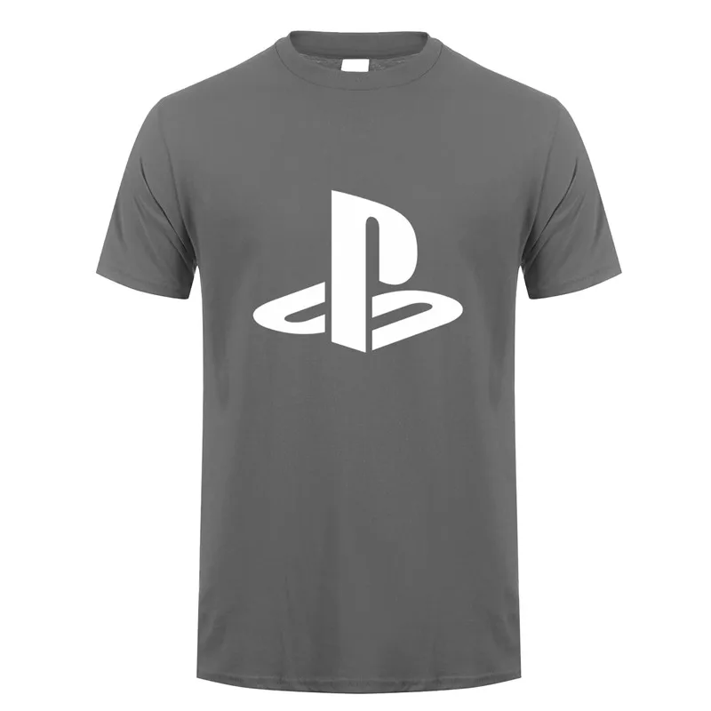 Футболка Playstation летняя хлопковая забавная футболка с короткими рукавами Мужская футболка футболки LH-083 - Цвет: Charcoal
