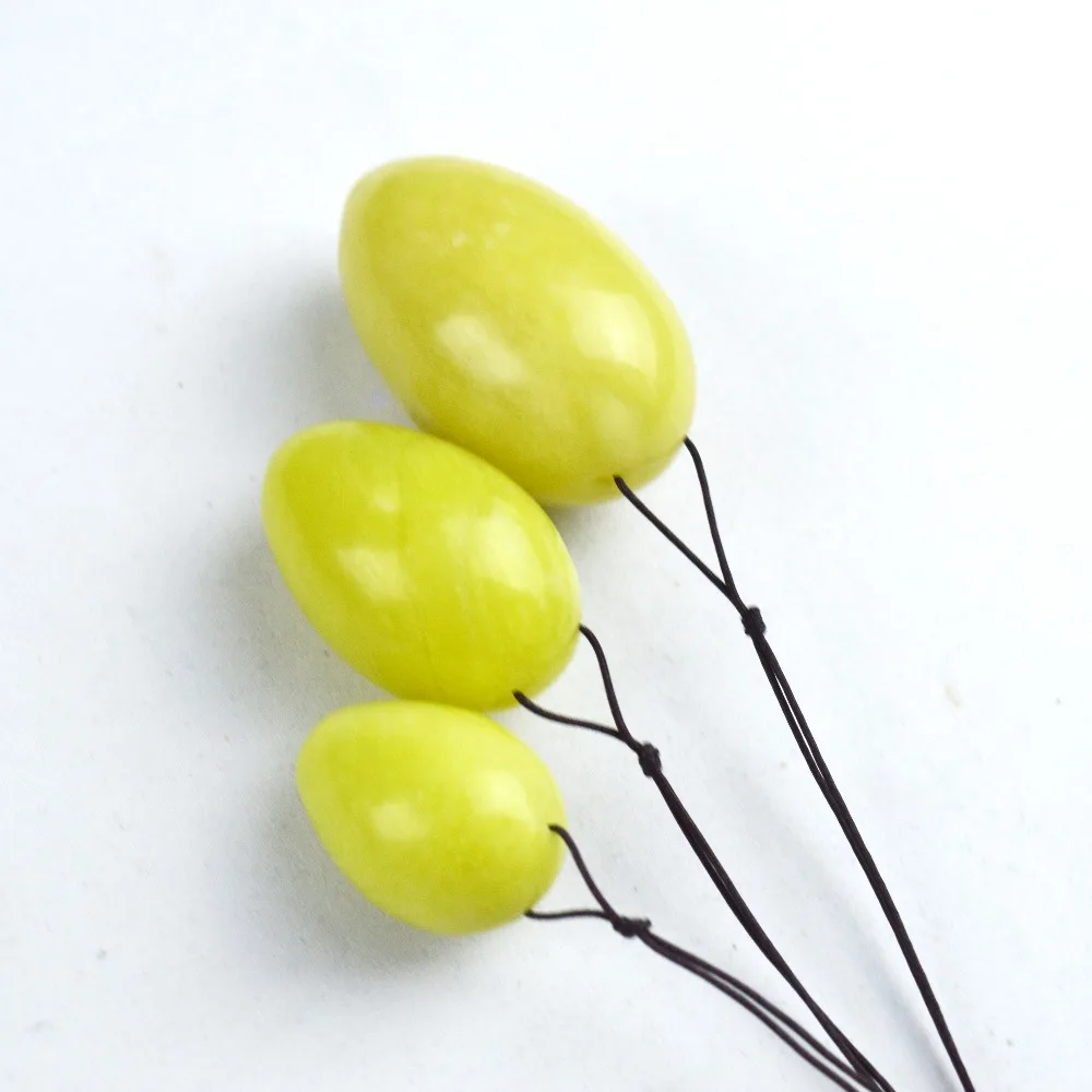 1 Set natural jade egg with brown string for kegel exercise pelvic floor muscles vaginal exercise yoni egg ben wa ball 1 Set natural jade egg with brown string for kegel exercise pelvic floor muscles vaginal exercise yoni egg ben wa ball