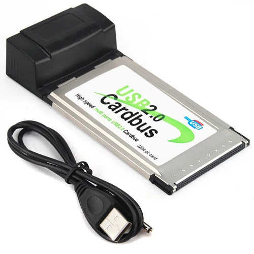 2 порта USB 2,0 концентратор Cardbus PCMCIA карта адаптер 32 бит ноутбук компьютер