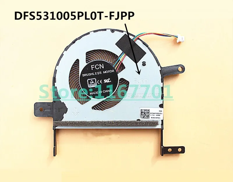 

Laptop/Notebook CPU cooling Fan for Asus VivoBook S15 S510 S510U S510UQ S510UA S5100 S5100UQ DFS531005PL0T-FJPP A13NB0FM0P01211