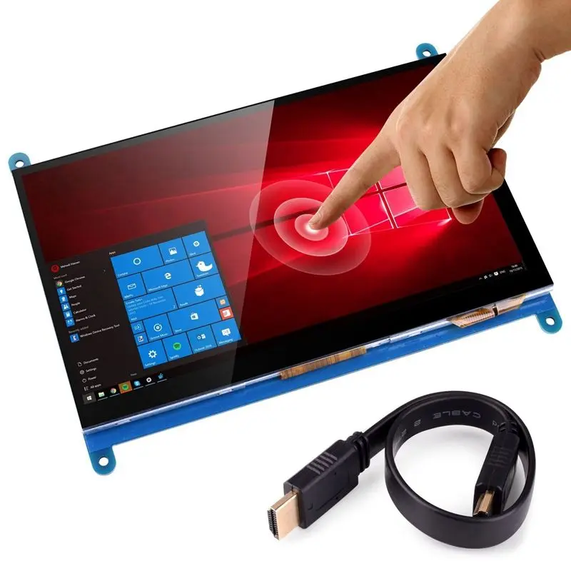 7 дюймовый сенсорный TFT ЖК дисплей модуль HDMI 800x480 для Raspberry Pi 3 2 Model B и RPi 1 + A BB Черный