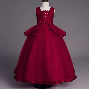 

Flower Girl Dresses For Wedding Party Long Style Teenage Girl Dress Christmas Day party dress costumes at the banquet vestidos