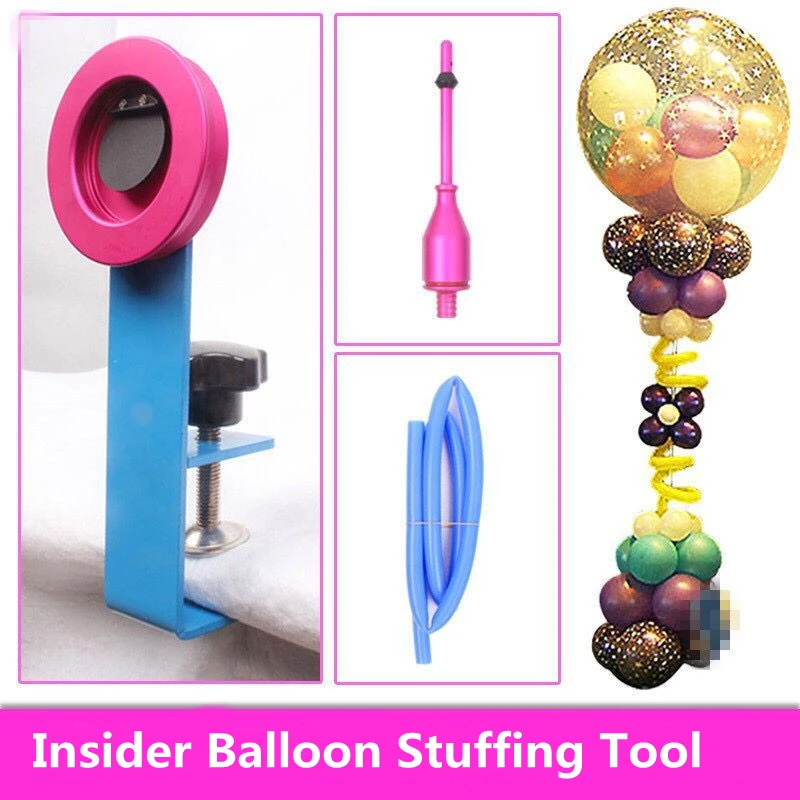 Hojffuue 1 Set Insider Balloon Stuffing Tool Kit for Wedding Birthday Celebration Party Decoration Balloon Associate Ball in The Ball