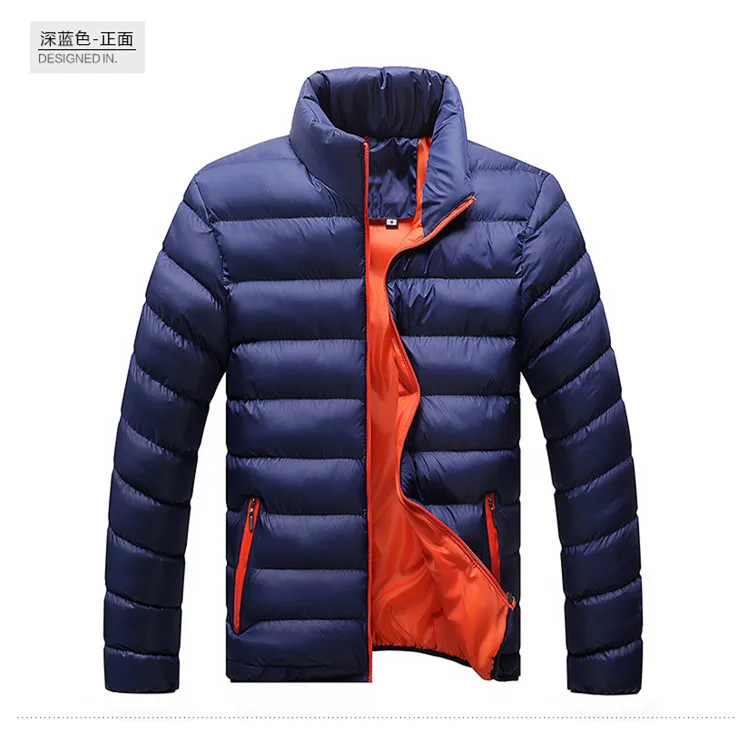Зимняя мужская куртка, модная мужская парка со стоячим воротником, мужские плотные куртки и пальто, мужские зимние парки M-4XL