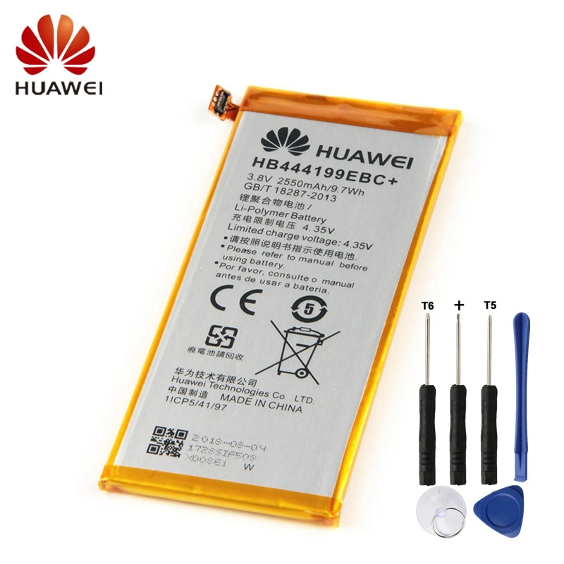 

Huawei HB444199EBC+ Phone Battery For Huawei honor 4C Huawei G660 G660-L075 2550mAh Original Battery + Tool