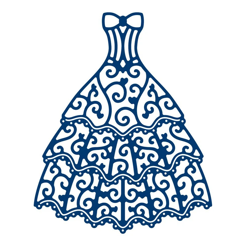 

Dress Metal Cutting Dies for Scrapbooking New 2019 Full Dress Craft Dies Embossing Cloth Canonicals Dies Cuts Card Making