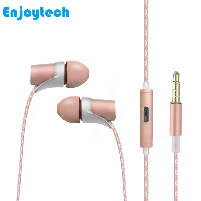 New High Quality Wired Earphone With Mic For Sport Running Portable Audio Headset Earbuds For Iphone 4 5 6 Samsung Huawei Xiaomi