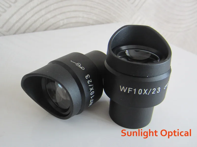 WF10X/23 мм зум регулируемый высокий Eyepoint широкоугольный окуляр объектив для стерео микроскопа 30 мм с резиновой защитные очки щит чашки