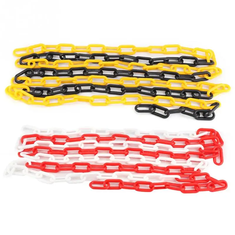 

4m Plastic Warning Chain Road Warning Block Barrier for Traffic Crowd Parking Control Tools Part for Hotels Highway Maintenance
