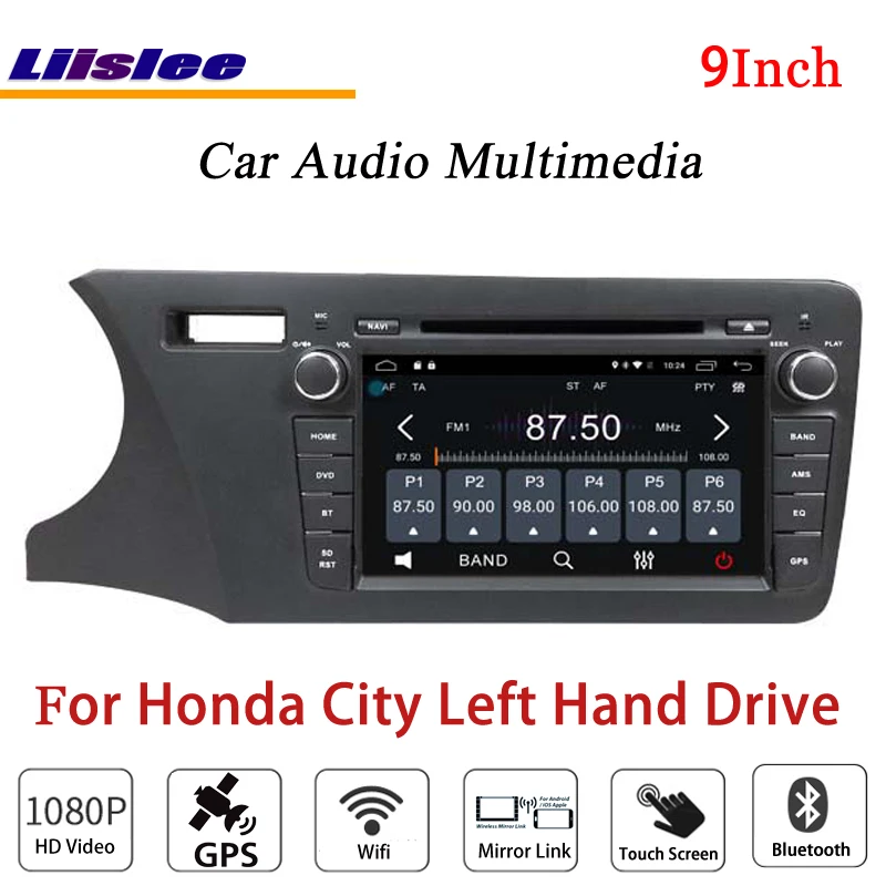 Clearance Liislee For Honda City 2014 LHD Stereo Android Radio DVD Player BT Wifi GPS MAP NAV Navigation 1080P System Original NAVI Design 3