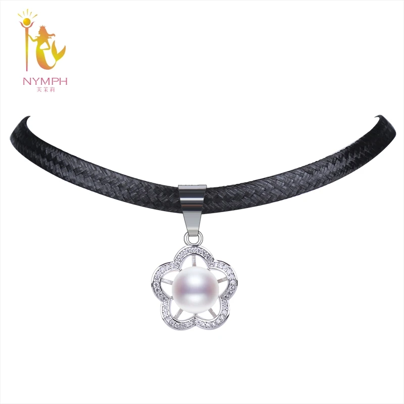 

NYMPH Pearl Necklace Pendant Jewelry Natural Freshwater Hollow Bead Necklace Pendant Trendy Wedding Party Women D231