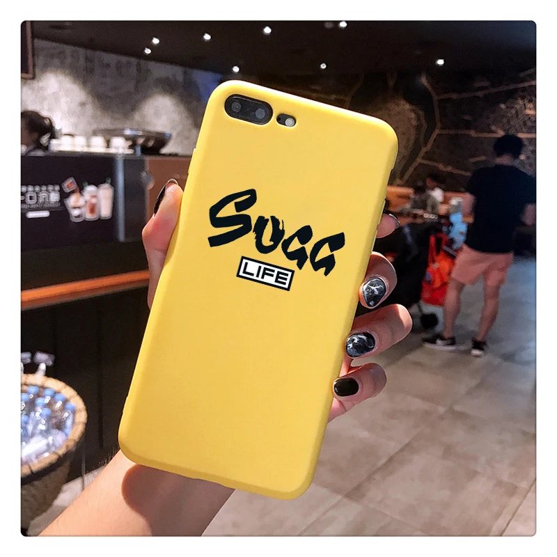 

SUGG LIFE Colored soft silicone phone case for iPhone 6 6s 7 6plus 7plus 8plus X XR XS XSMAX