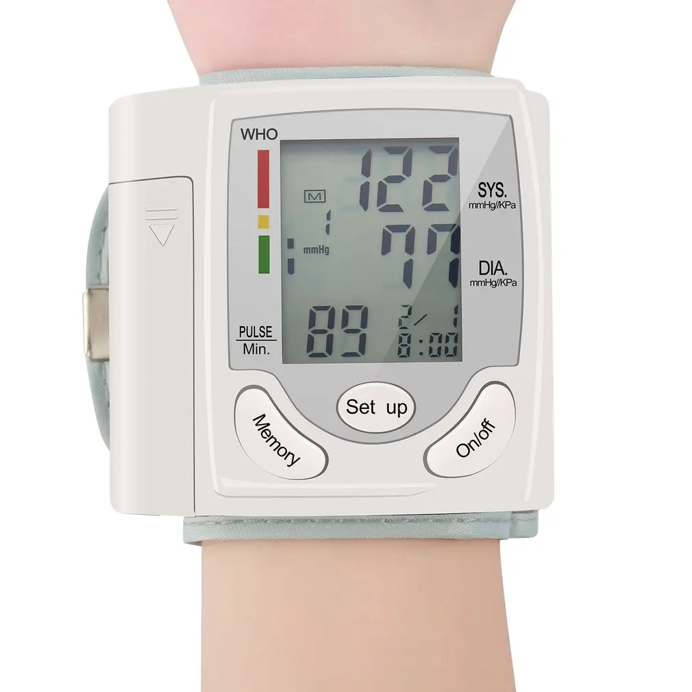 Авто ЖК дисплей Цифровой предплечье приборы для измерения артериального давления запястье BP дома Heart Beat Пульс мониторы с манжет