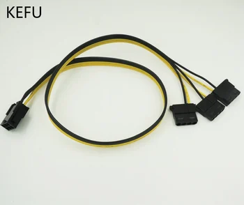 

10pcs/lot PC power supply DIY PCI-E 6pin TO IDE 4P12V DC Power Adapter cable 18AWG