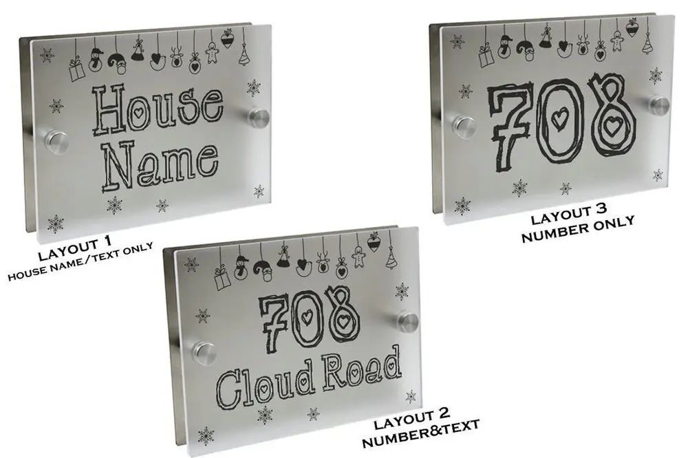 Персонализированная Современная дверная табличка с номером дома, акриловая матовая уличная табличка, стеклянная табличка - Цвет: Gift Number Only