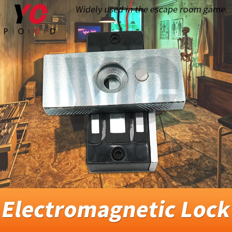 

12V Mag lock Escape Room Spare Parts installed on door use the electromagnetic lock to open or close door Takagism game YOPOOD