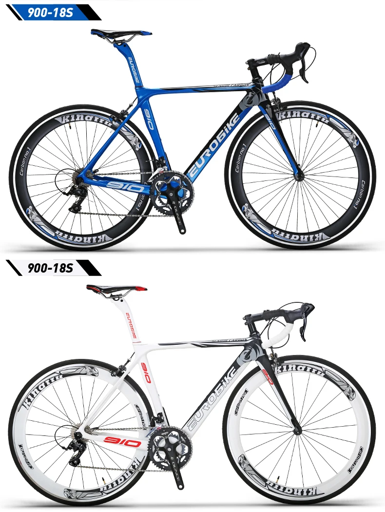 Excellent EUROBIKE 50CM Carbon Frame   700C Racing BicycleEurobike 18 Speed Road Bike 6