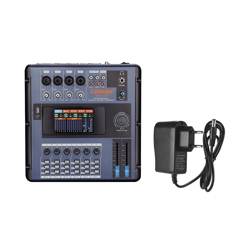

Digital Mixing Console Mixer LCD Touch Screen Built-in Effects with USB Interface for Recording DJ Broadcast Karaoke ECT