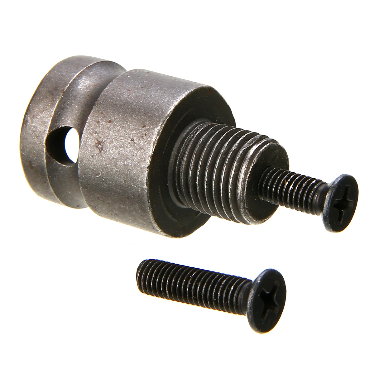 

1X Durable 1/2 inch Drill Chuck Adaptor For Impact Wrench Conversion 1/2-20UNF Grey Threaded Drill Chuck with Screw