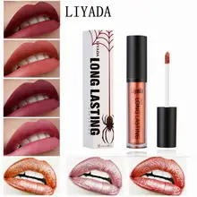 LIYADA Новая высококачественная матовая антипригарная губная помада, водостойкая металлическая жидкая помада, стойкая помада перламутровая
