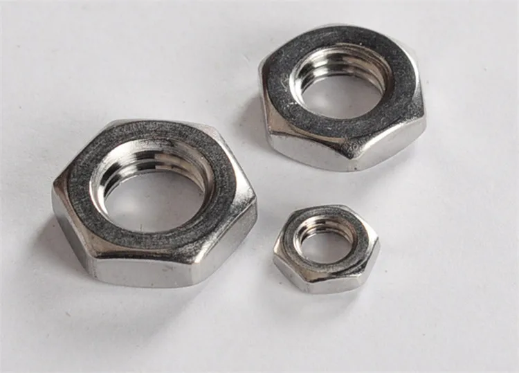 304 stainless steel nut flat thin nut DIN439 hex nut M4 M5 M8 3d printer parts