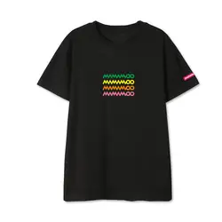 Kpop MAMAMOO альбом рубашки хип-хоп Повседневная Свободная одежда футболка с коротким рукавом топы Футболка DX684