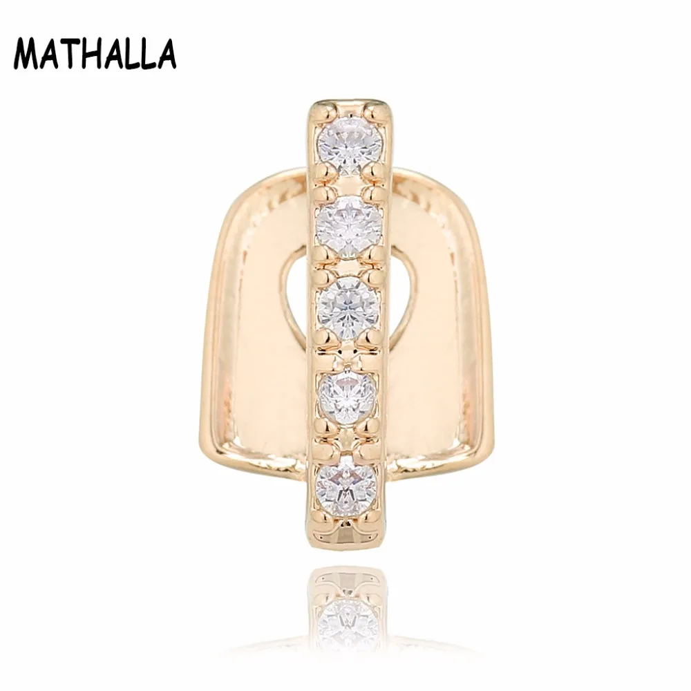 

Creative New Style Grillz With Drill Gold Strip Braces Hip - hop Stick Single Braces Grillz