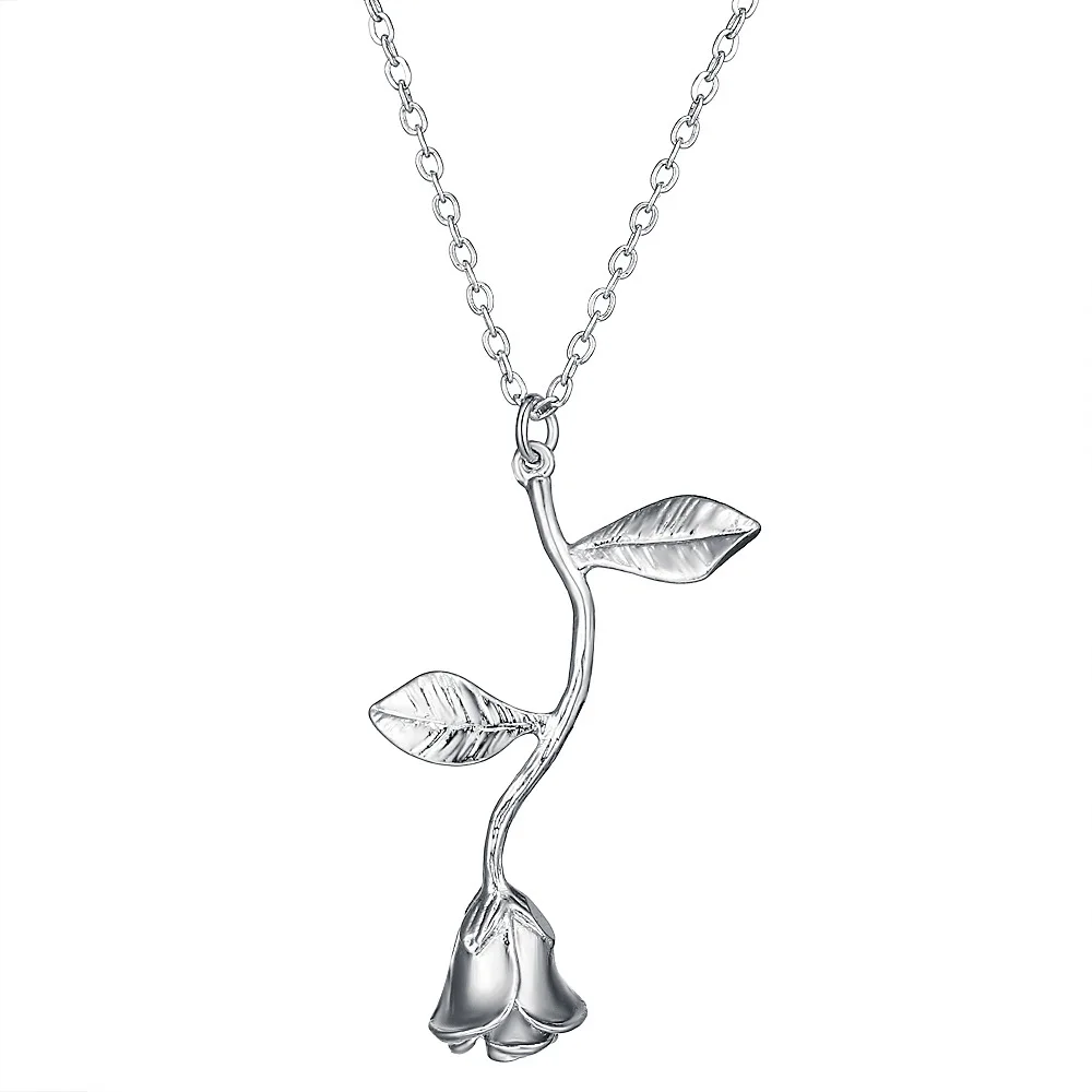 Ожерелье женское Bijoux Femme Collier розовое золото ожерелье с цветком розы|Ожерелья