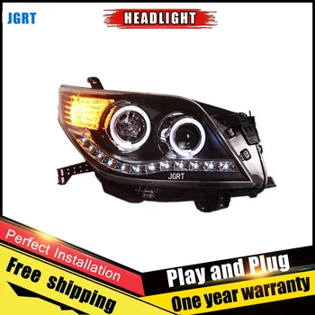 

2PCS Car Style LED headlights for Toyota Land Cruis 2003-09 for head lamp LED DRL Lens Double Beam H7 HID Xenon bi xenon lens