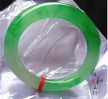 

Emperor yu, green , bracelet, ice, round bar, natural old pit yu bracelet. /