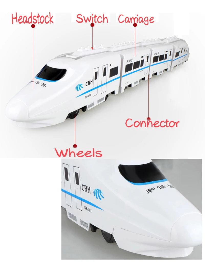 82 см/CRH RC поезд игрушки Электрический пульт дистанционного управления поезд Китай железная дорога высокоскоростные поезда модель RC игрушки для детей Подарки