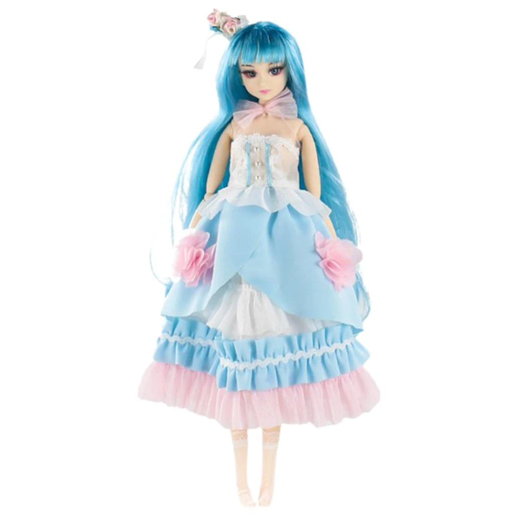 muñeca anime pelo azul