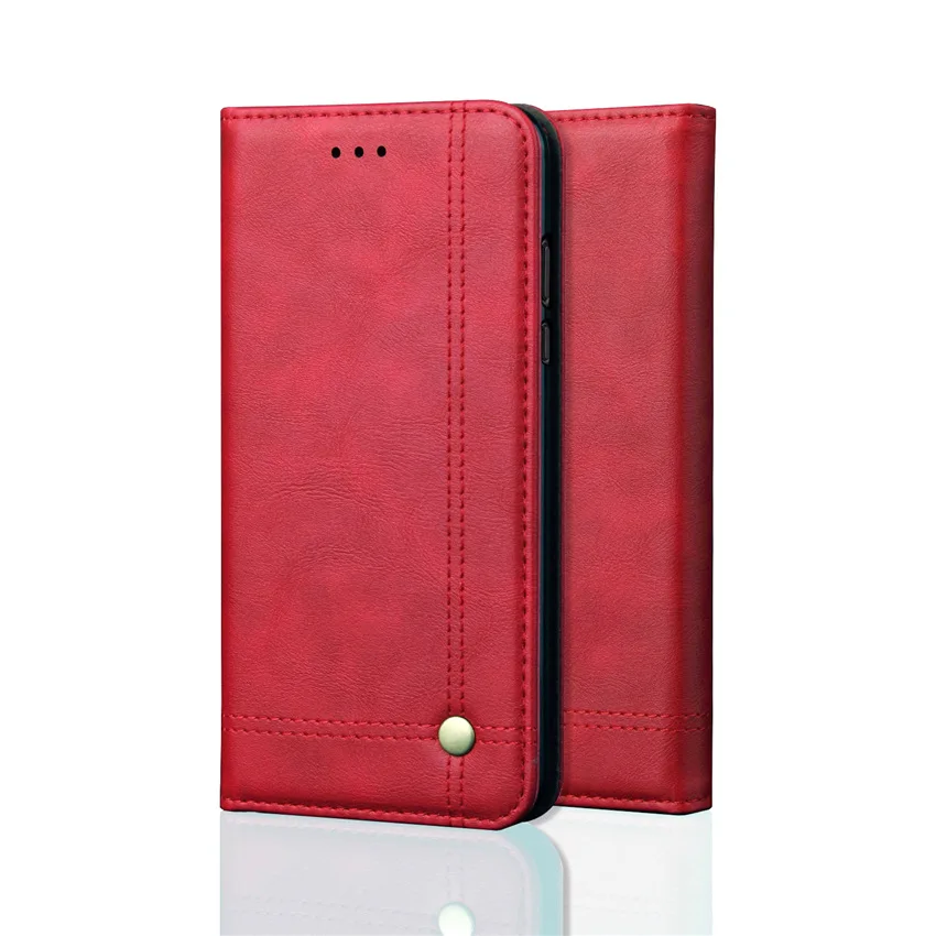 

Mobile Phone Bags Dirt-resistant Anti-knock Kickstand Plain With Card Pocket Leather Mobile Wallet Case Wallet Case Anti-knock