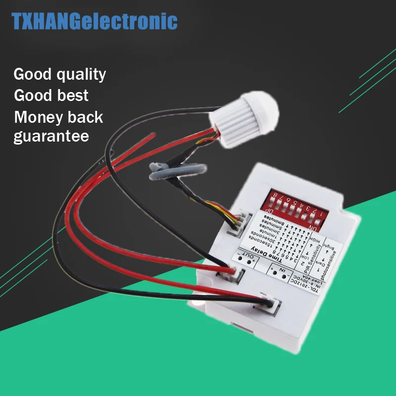 

Plastic Intelligent Light Body Sensor IR Module Motion Sensing Switch -S018 DC 8-30V 8V-30V