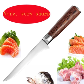 

LDZ 5.5"inch kitchen knife Sharp stainless steel fish boning knife sashimi Filleting Santoku Knives Cleaver kitchen Utility tool