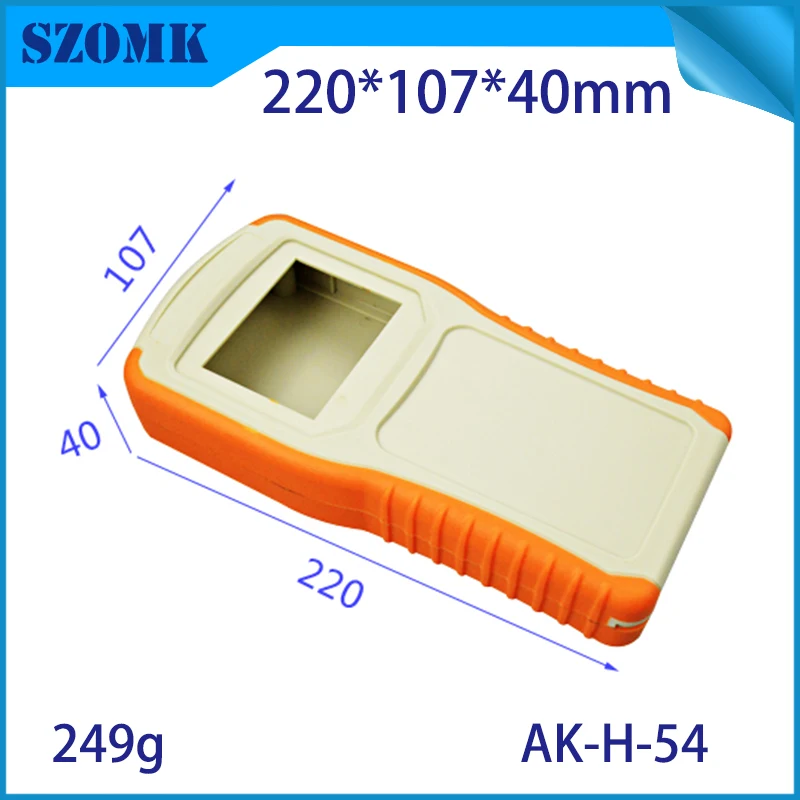 

4 pcs/lot Handheld Plastic control enclosures 220x107x40 mm ABS remote control junction box project LCD housing 5v battery holde
