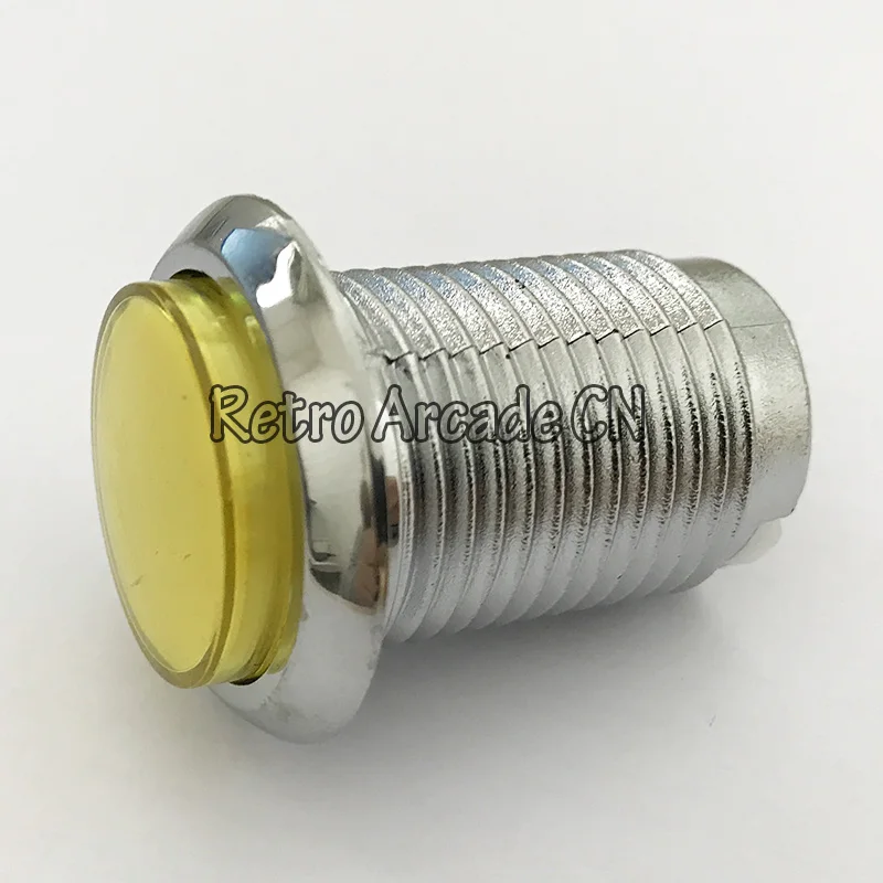 US $112.63 5 Colors arcade push button Chrome Plated illuminated 12v LED Arcade Push Button with microswitch
