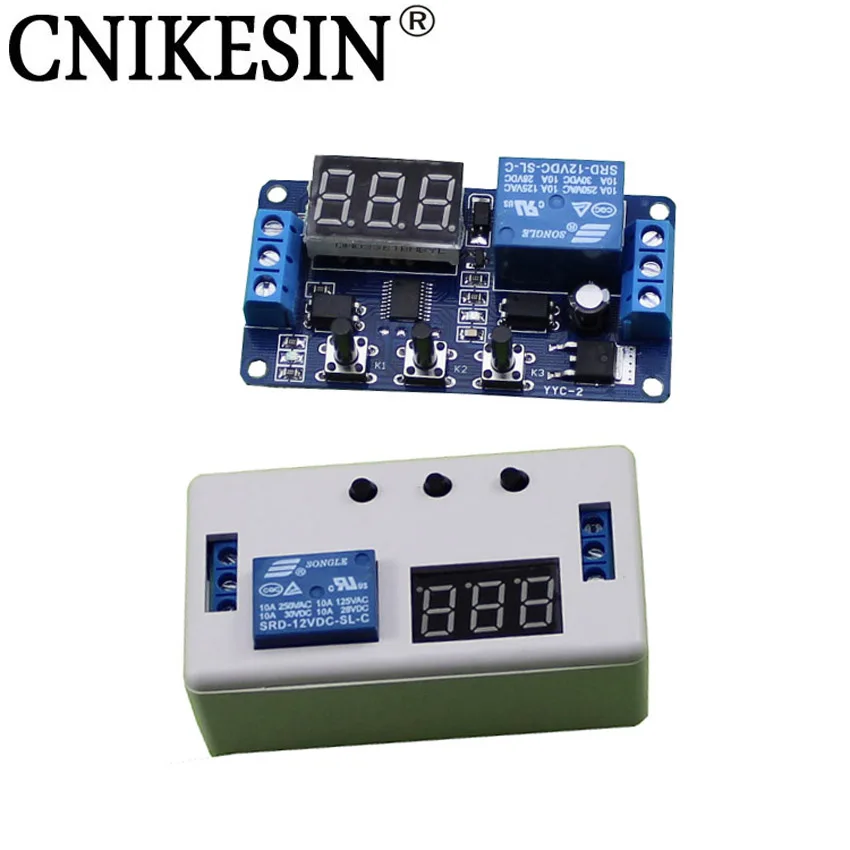 CNIKESIN High quality 1 Way 12V Relay Module with Shell Adjustable ...