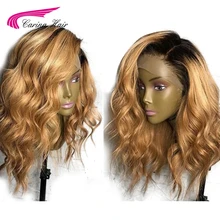 Carina Brazilian Loose Deep Lace Front Human Hair Wigs with Baby Hair Pre Plucked Honey Blond