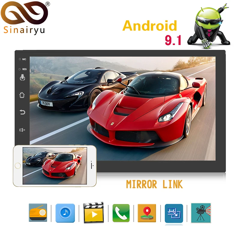 

HD 7 inch 1024*600 2 Din Android 9.1 Headunit Stereo Radio Bluetooth GPS Wifi Car DVD Table PC Universal Car Multimedia Player