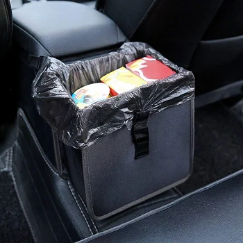 

3 Colors Oxford Car Storage Bag Lightweight Car Basket For Food And Drinks Foldable Seat Buckles Universal Auto Rear Racks