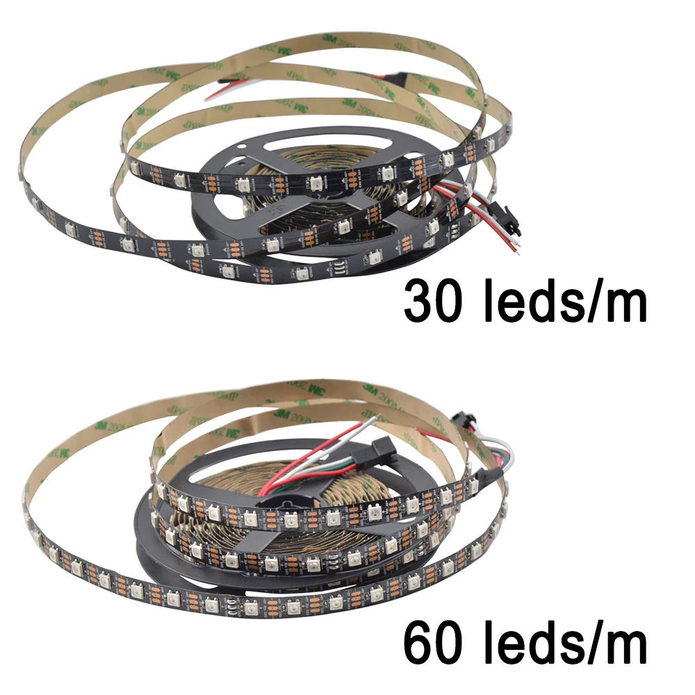 

5m WS2812B LED Strip Individually Addressable RGB Smart Pixel Strip Ambilight WS2812 Tape Ribbon String backlight 5V 30/60 leds