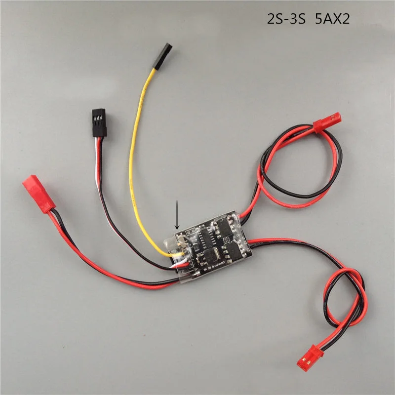 1 шт. двойной способ двунаправленный матовый ESC 2 S-3 S Lipo 5A контроль скорости для RC модели лодки/бака 130 180 Мотор Запчасти