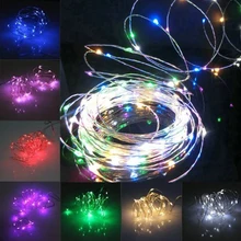 10 м 100 светодиодный Рождество светодиодная гирлянда серебряной проволоки светодиодный Звездные огоньки DC 12 V Теплый/Холодный белый rgb светодиодный строка освещение, свадебные украшения