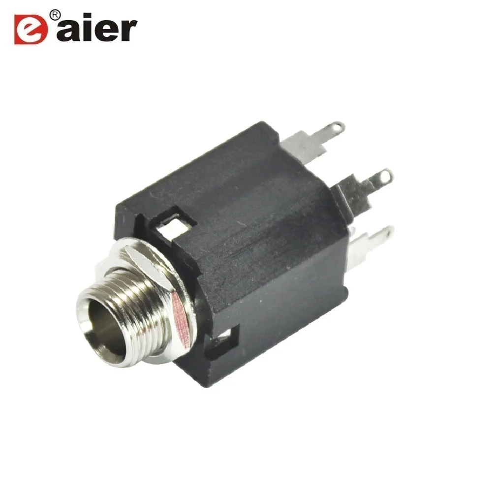Phone Jack Mono or Stereo Type 6.35mm 1/4'' for Guitar Jack Type Instrument 100PCS