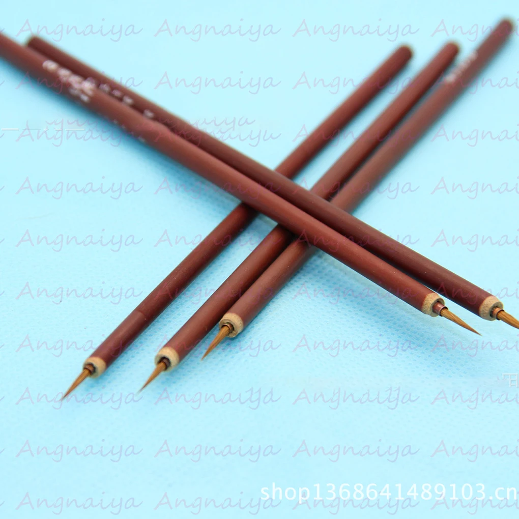 1PC 10/11/12/13mm New Small Nail Brush Bamboo Handle Nail Art Painting Brushes Nail Liner Brush DIY Manicure Nail Tools 4